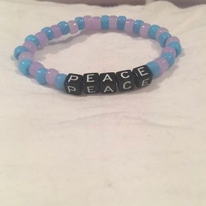 Peace handmade beaded bracelet